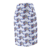 Buffalo Beadwork Print Women's Pencil Skirt