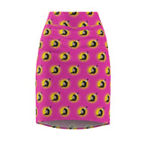 Women Warrior Print Pink Women's Pencil Skirt