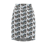 Innu Woman Stick and Poke Face Tattoos - Sea Creatures - Women's Pencil Skirt - Sedna