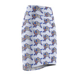 Buffalo Beadwork Print Women's Pencil Skirt