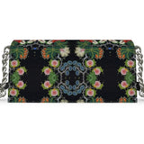 Eastern Woodlands Floral Roses and Fruit Beadwork Print Kenway Evening bag