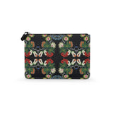 Eastern Woodlands Floral Roses and Fruit Beadwork Print Leather pouch