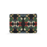 Eastern Woodlands Floral Roses and Fruit Beadwork Print Leather pouch