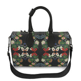 Eastern Woodlands Floral Leather Beadwork Print Duffle bag