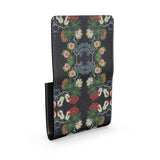 Eastern Woodlands Floral Roses and Fruit Beadwork Print Small Leather Foldover Purse
