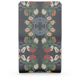 Eastern Woodlands Floral Roses and Fruit Beadwork Print Small Leather Foldover Purse