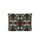 Eastern Woodlands Floral Beadwork Print Leather Clutch Bag