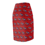 Warrior on Horseback Women's Pencil Skirt