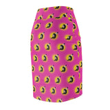 Women Warrior Print Pink Women's Pencil Skirt