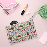Eastern Woodlands Floral Beige Clutch Bag