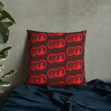 Three tipis in Red Basic Pillow
