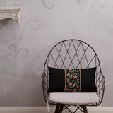 Black Eastern Woodlands Floral Premium Pillow