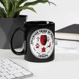 Delaware Lenape Tribe Seal - Black Glossy Mug