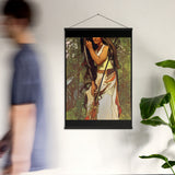 Escanaba-Flat-Rocks Indigenous Goddess Gang - Art Nouveau Poster with Hangers