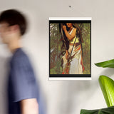 Escanaba-Flat-Rocks Indigenous Goddess Gang - Art Nouveau Poster with Hangers