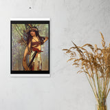 Cayuga - Starting Place - Indigenous Goddess Gang - Art Nouveau Poster with Hangers
