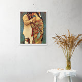 Thro-sii-muu - Indigenous Sweethearts - Art Nouveau Poster with Hangers
