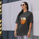 Indigenous Lacrosse Logo Oversized faded t-shirt