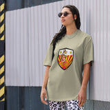 Indigenous Lacrosse Logo Oversized faded t-shirt