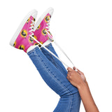 Women Warrior Flag Pattern - Women’s High Top Canvas Shoes
