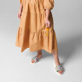 Eastern Woodland Floral Tan Women's Slides