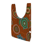 Beadwork Turtle Island - Earth Tones - Designer Parachute Carrier Bag