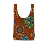 Beadwork Turtle Island - Earth Tones - Designer Parachute Carrier Bag