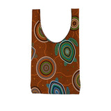 Beadwork Turtle Island - Earth Tones - Designer Parachute Carrier Bag