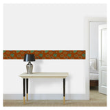 Beadwork Turtle Island - Earth Tones - Designer Wallpaper Border
