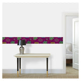 Beadwork Turtle Island - Elderberry Seas - Designer Wallpaper Border
