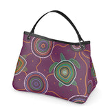 Beadwork Turtle Island - Elderberry Seas - "Chief's Wifey" - Talbot Leather Slouch Bag