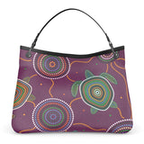 Beadwork Turtle Island - Elderberry Seas - "Chief's Wifey" - Talbot Leather Slouch Bag