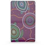Beadwork Turtle Island - Elderberry Seas - "Chief's Wifey" -  Luxury Leather Fold-Over Wallet