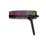 Beadwork Turtle Island - Elderberry Seas - Women's Luxury Leather Wrap Belt