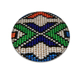 Vintage Beadwork Print - Luxury Leather Coasters