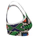 Vintage Beadwork Print - Designer Sports Bra
