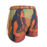 Facing East - Original Fine Art by A. Foll - Women's Premium Running Shorts