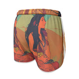 Facing East - Original Fine Art by A. Foll - Women's Premium Running Shorts