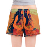 Facing East - Original Fine Art by A. Foll - Ladies Luxury Pajama Shorts