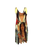 Carolina Rose - Original Art by A. Foll - Sleeveless Midi Dress