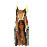 Carolina Rose - Original Art by A. Foll - Sleeveless Midi Dress