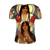 Carolina Rose - Original Art by A. Foll - Ladies Designer Scoop Neck