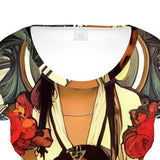 Carolina Rose - Original Art by A. Foll - Ladies Designer Scoop Neck