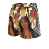 Carolina Rose - Original Art by A. Foll - Women's Luxury Pyjama Shorts