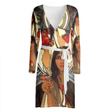 Carolina Rose - Original Art by A. Foll -  Designer Wrap Dress