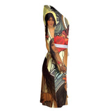 Carolina Rose - Original Art by A. Foll -  Designer Wrap Dress