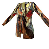Carolina Rose - Original Art by A. Foll - Ladies Cardigan With Pockets