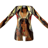 Carolina Rose - Original Art by A. Foll - Ladies Cardigan With Pockets