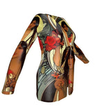 Carolina Rose - Original Art by A. Foll - Ladies Cardigan With Pockets