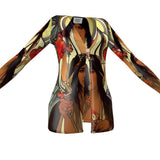 Carolina Rose - Original Art by A. Foll - Ladies Cardigan With Pockets